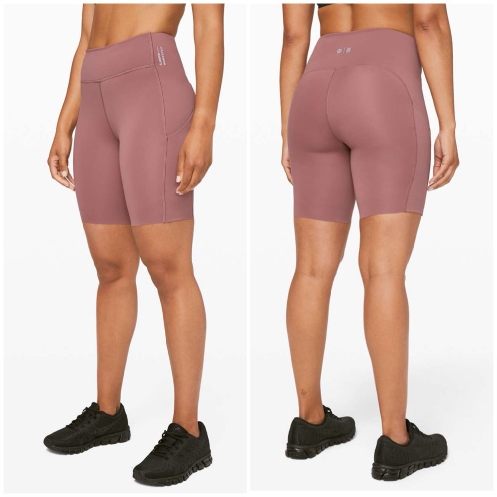 Lululemon x Barry’s bootcamp Stronger as One High-Rise Shorts 4 Red Dust